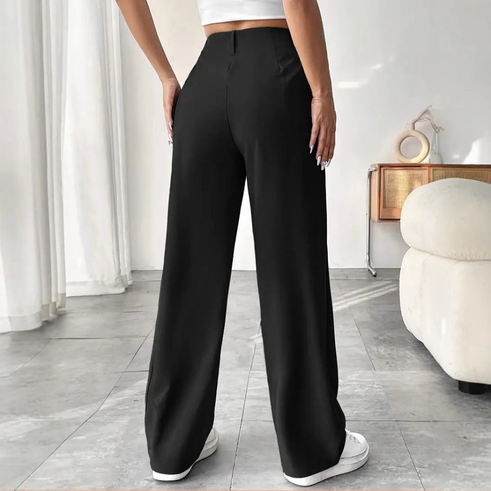 Pantalon Large Mi-Taille