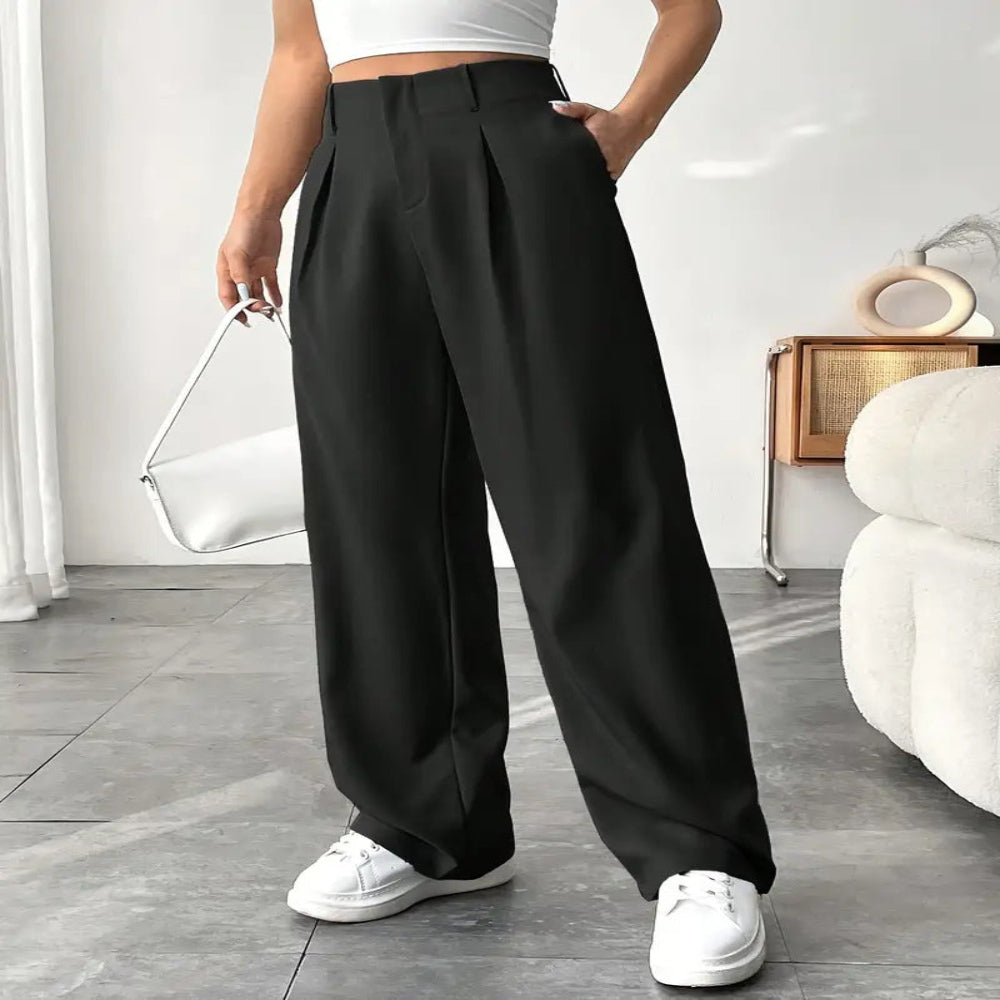 Pantalon Large Mi-Taille