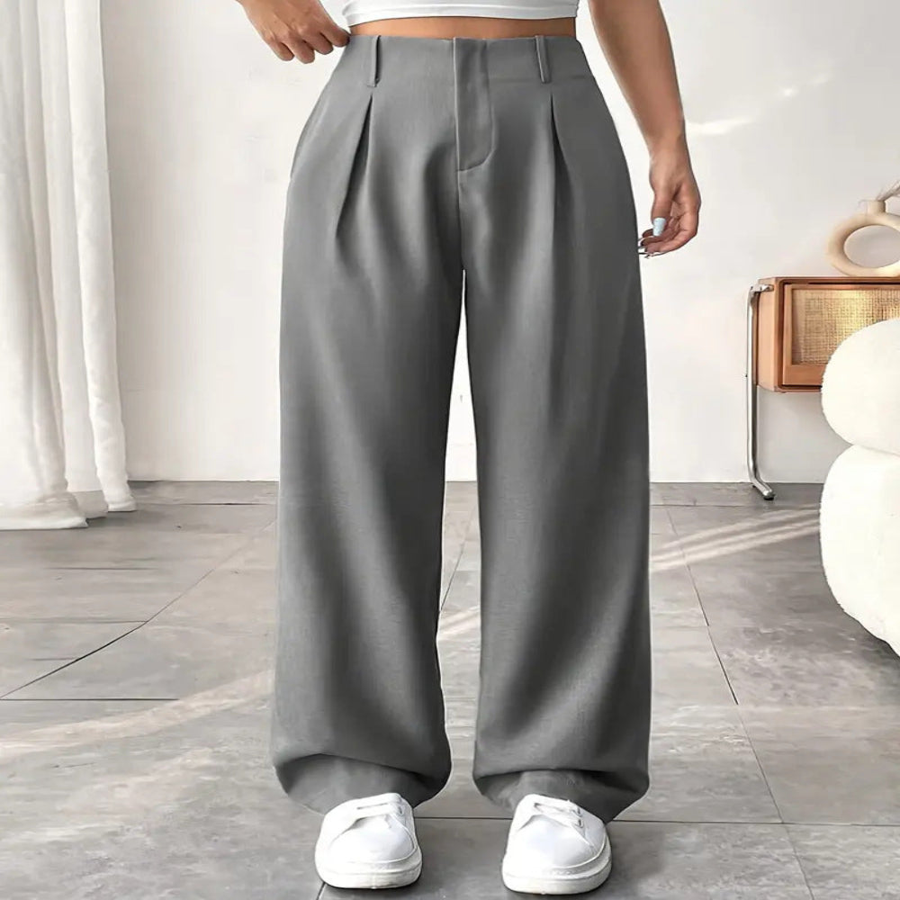 Pantalon Large Mi-Taille