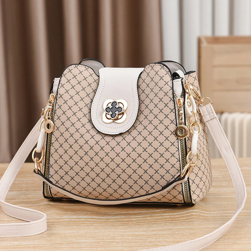 Sac à Main de Luxe Imprimé à Carreaux