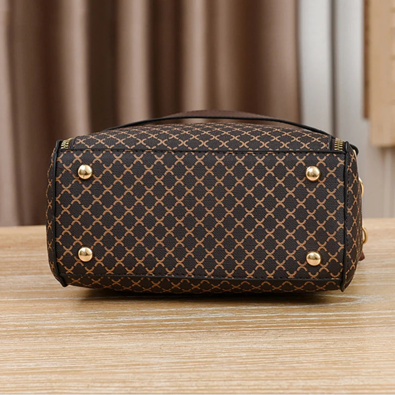 Sac à Main de Luxe Imprimé à Carreaux