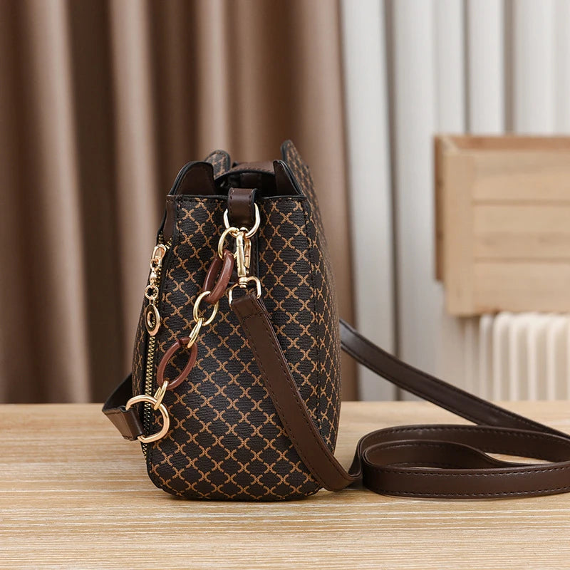 Sac à Main de Luxe Imprimé à Carreaux