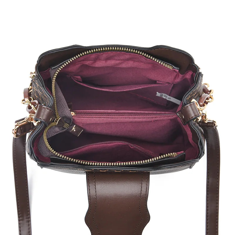 Sac à Main de Luxe Imprimé à Carreaux