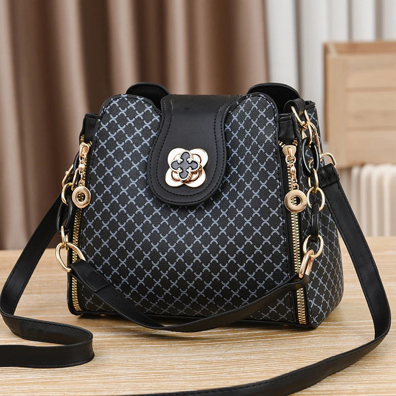 Sac à Main de Luxe Imprimé à Carreaux