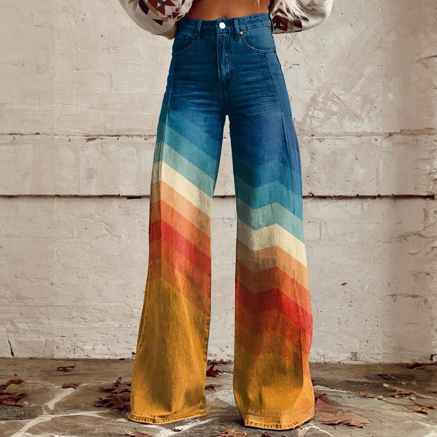 Pantalon Décontracté Coupe Large