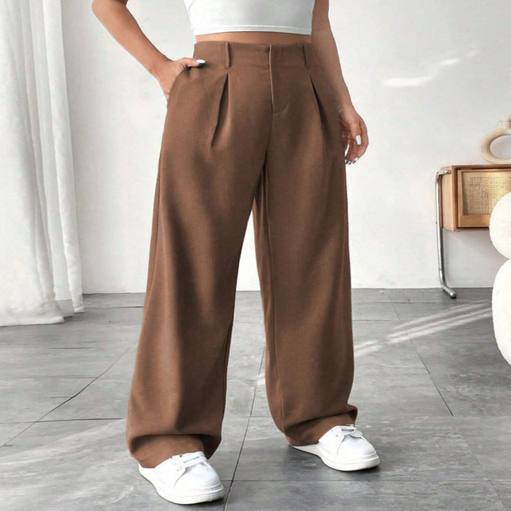 Pantalon Large Mi-Taille