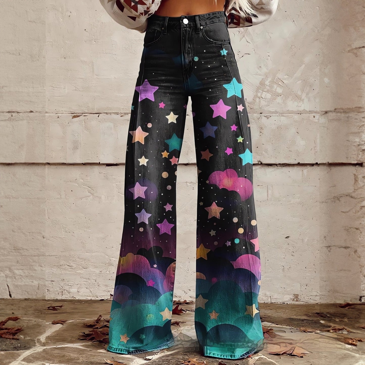 Pantalon Décontracté Coupe Large