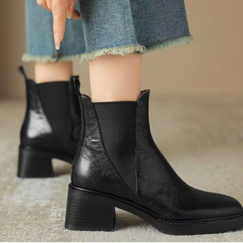 Bottes Française En Cuir Souple