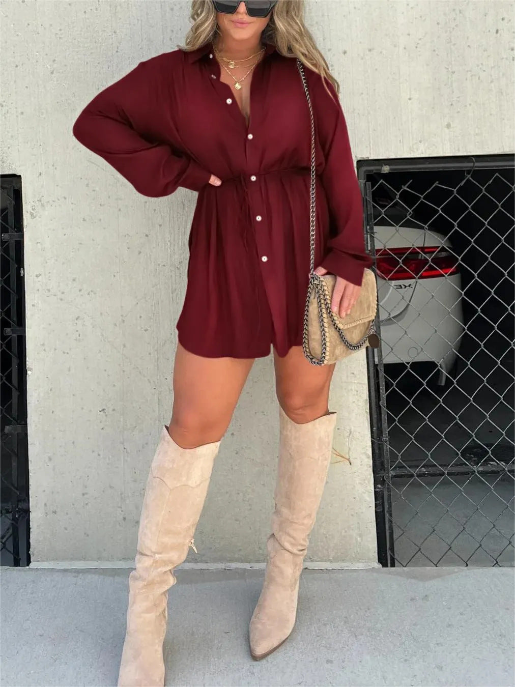 Combinaison avec Boutons – Style Chemise Élégant