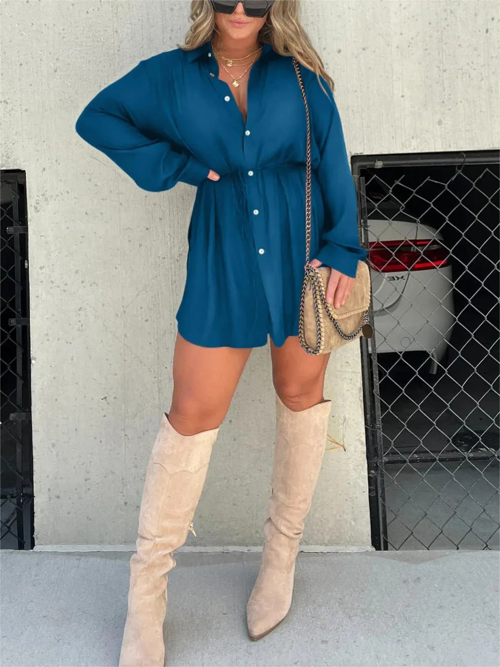 Combinaison avec Boutons – Style Chemise Élégant