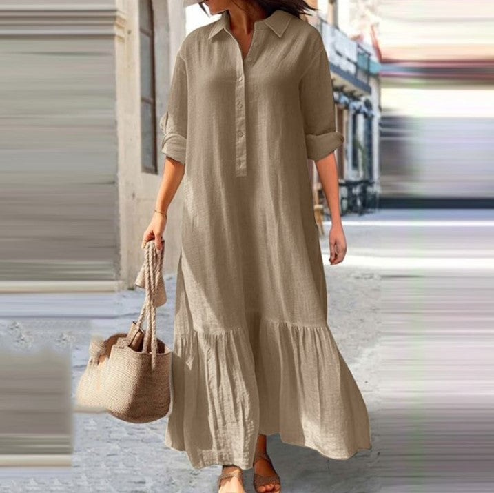 Robe Longue en Coton & Lin