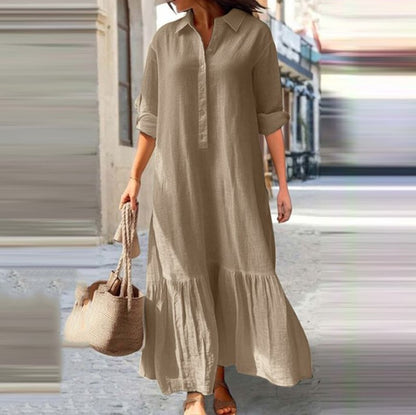 Robe Longue en Coton & Lin