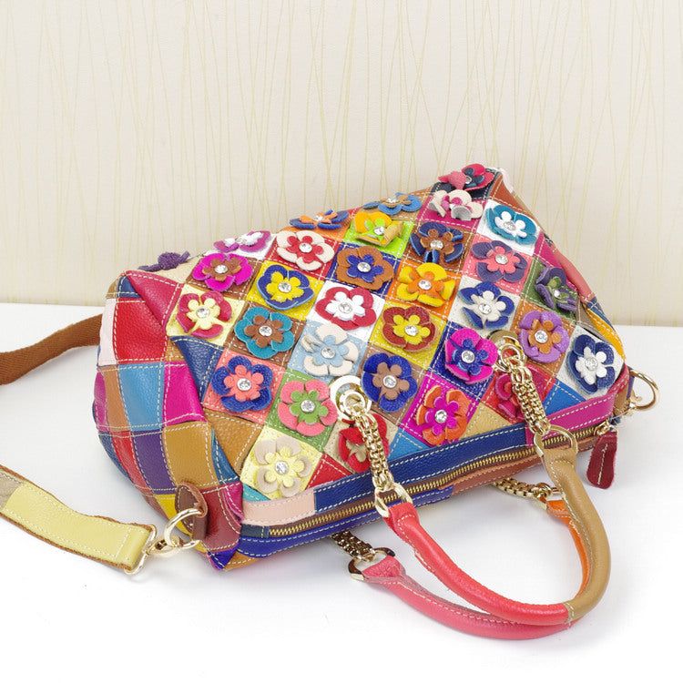 Sacs en Cuir Avec Motif Floral Coloré