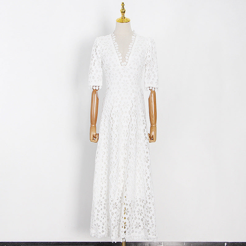 Robe à Crochet Fleur Ajourée