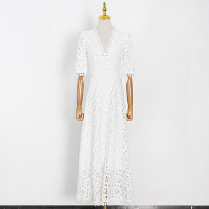Robe à Crochet Fleur Ajourée