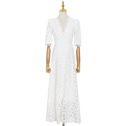 Robe à Crochet Fleur Ajourée