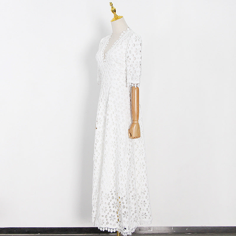 Robe à Crochet Fleur Ajourée
