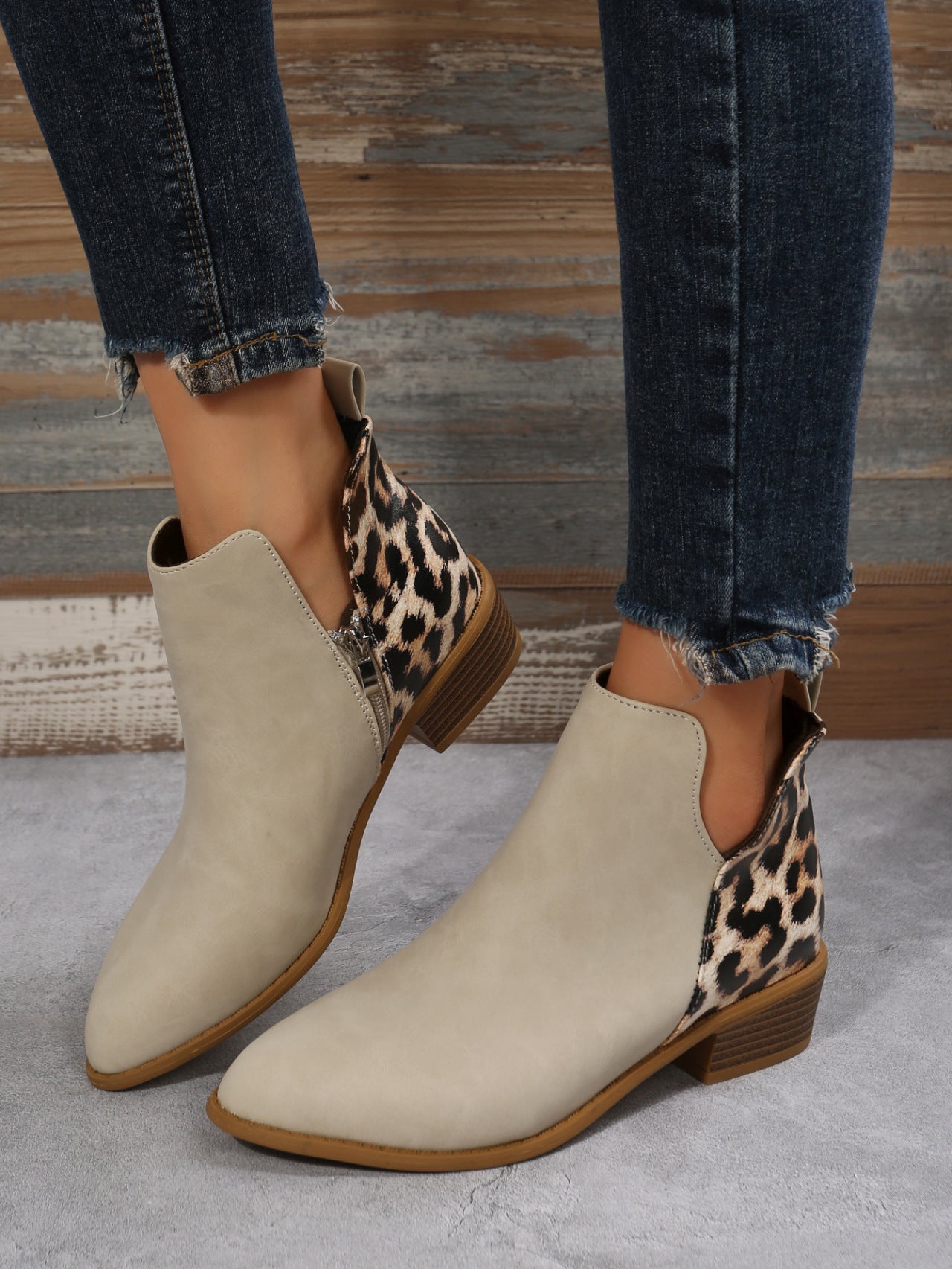 Bottines Martin à Talon Bas