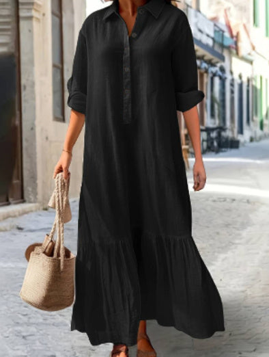 Robe Longue en Coton & Lin