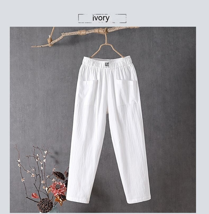 Pantalons en Coton et Lin