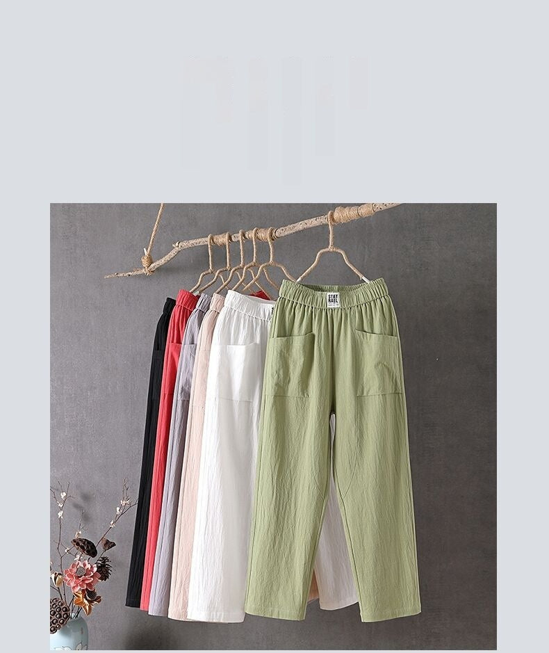 Pantalons en Coton et Lin