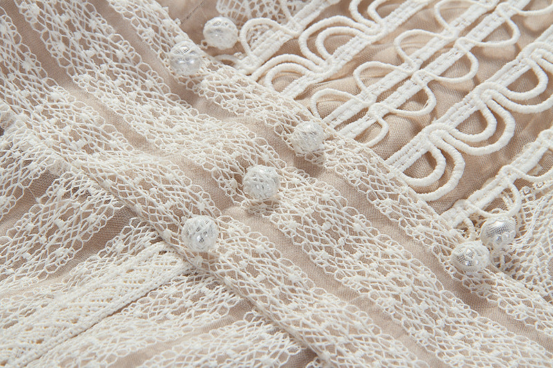 Robe Raffinée en Dentelle Brodée