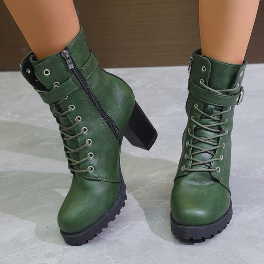 Bottes Rondes à Talon Haut