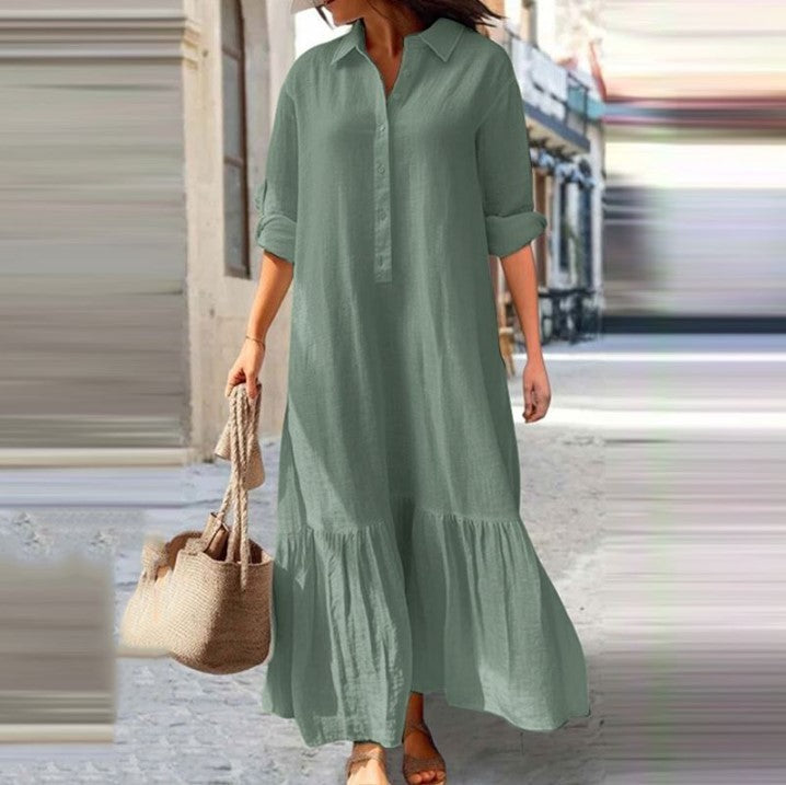 Robe Longue en Coton & Lin