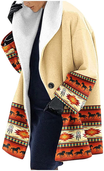 Manteau Mi-Long Décontracté à Capuche
