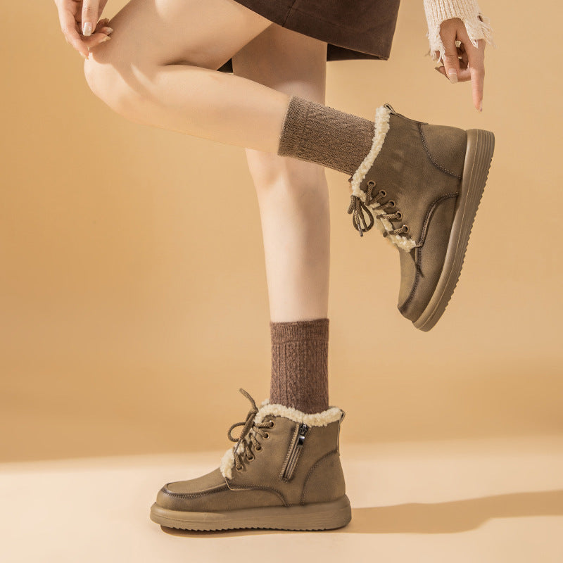 Bottes Fourrées à Lacets
