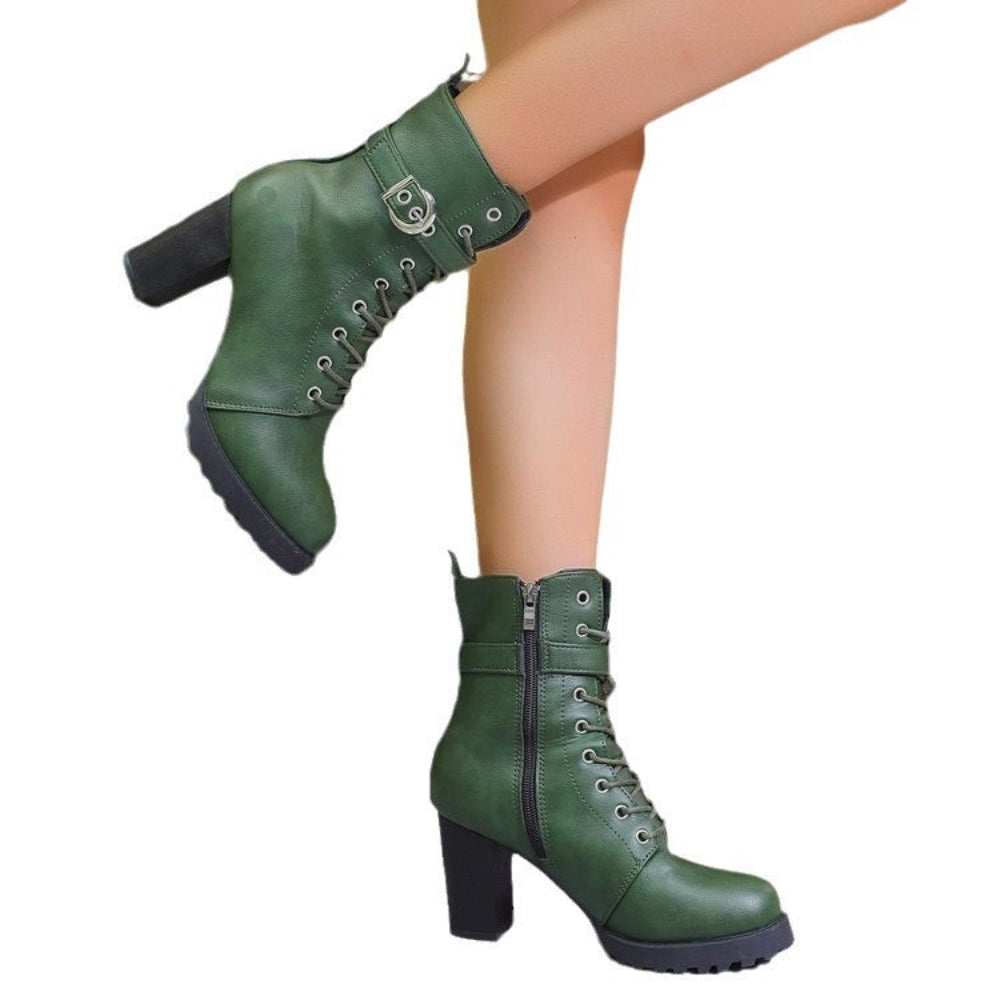 Bottes Rondes à Talon Haut