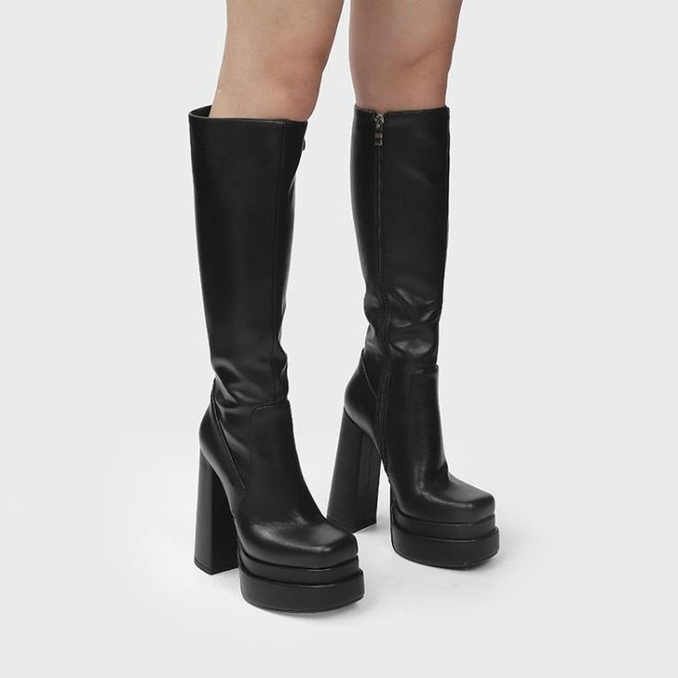 Bottes à Plateforme Epaisses Euro-Américain.