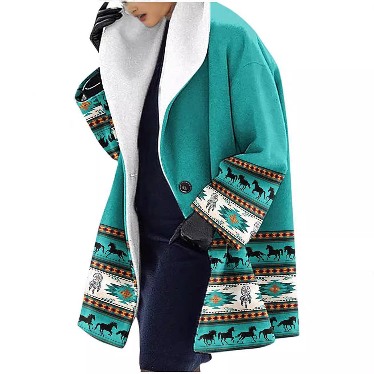 Manteau Mi-Long Décontracté à Capuche