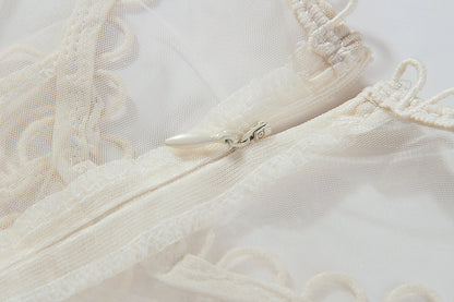 Robe Raffinée en Dentelle Brodée