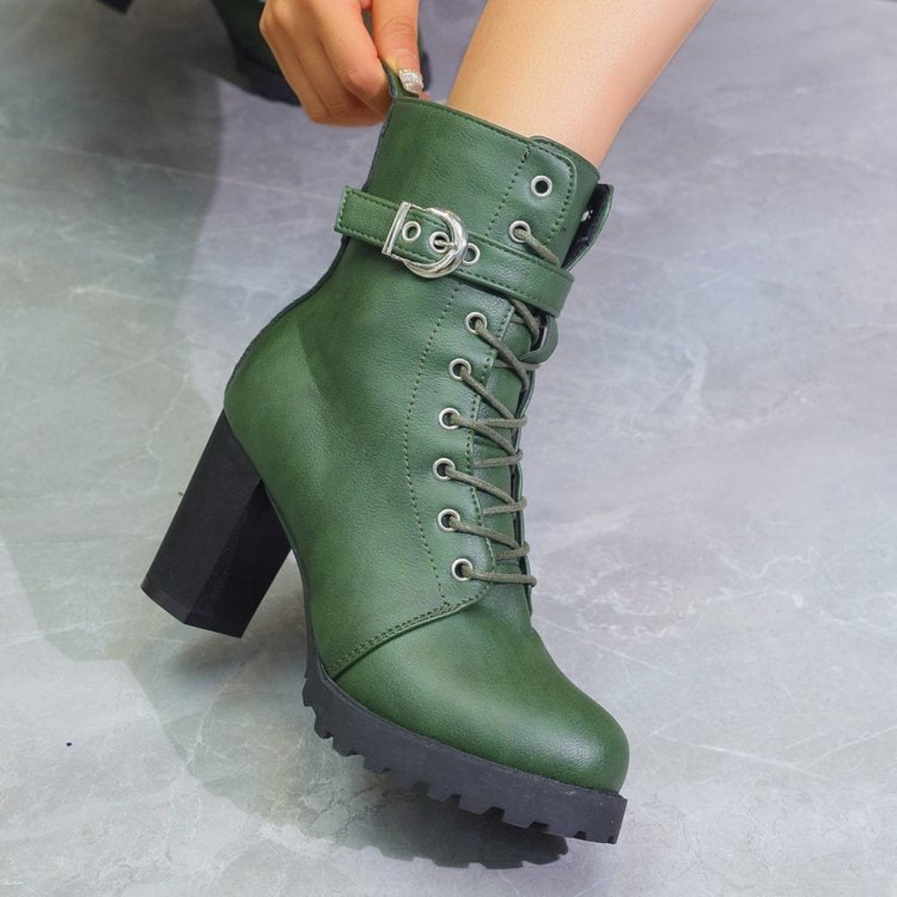 Bottes Rondes à Talon Haut
