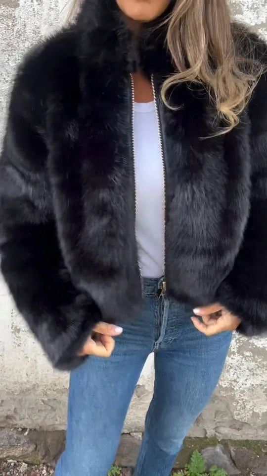 Veste Elegante En Peluche