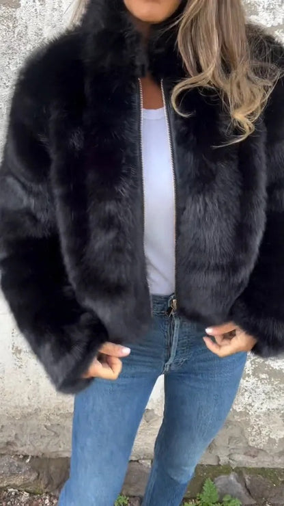 Veste Elegante En Peluche