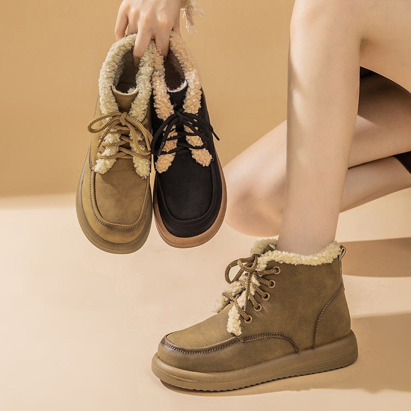 Bottes Fourrées à Lacets