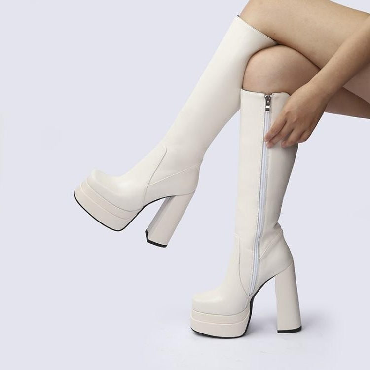 Bottes à Plateforme Epaisses Euro-Américain.