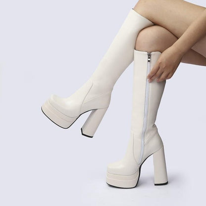 Bottes à Plateforme Epaisses Euro-Américain.