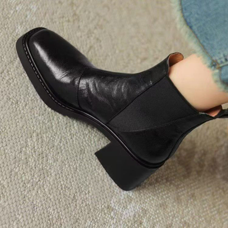 Bottes Française En Cuir Souple
