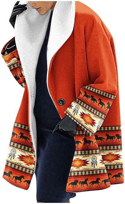 Manteau Mi-Long Décontracté à Capuche