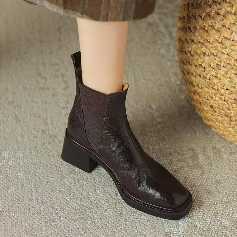 Bottes Française En Cuir Souple