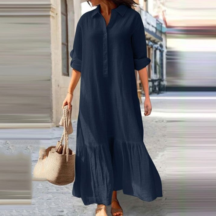 Robe Longue en Coton & Lin