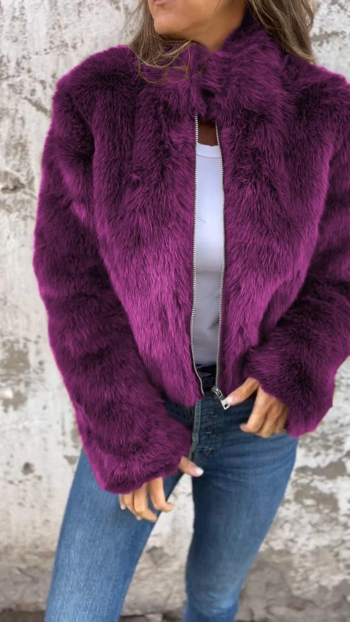 Veste Elegante En Peluche