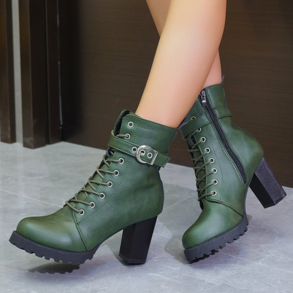 Bottes Rondes à Talon Haut