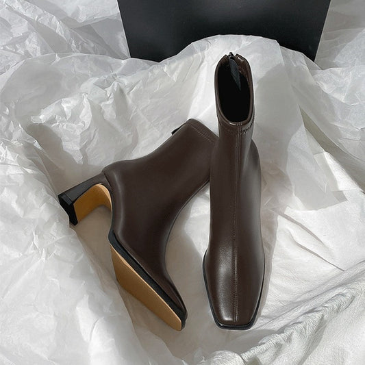 Nouvelles Bottines Brunes Brossées