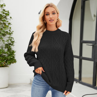 Pull Décontracté Couleur Unie