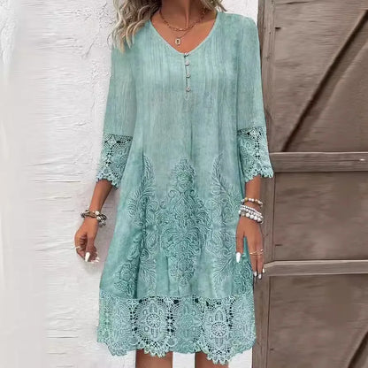Robe en Dentelle Unie