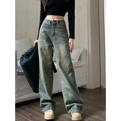 Pantalon Large à Taille Haut
